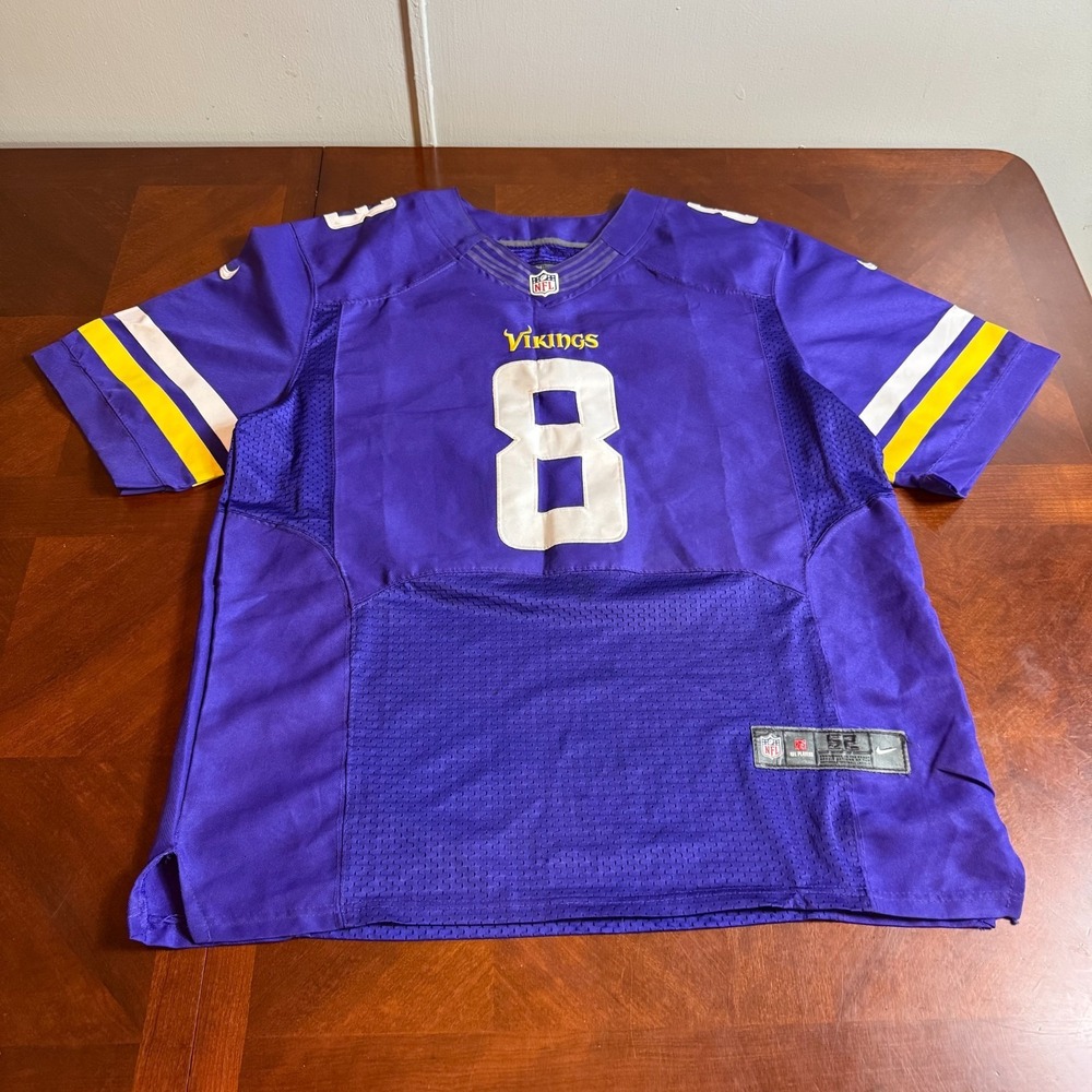 Minnesota Vikings #8 Sam‎ Bradford NFL Nike On Field Jersey Size 52 Throwback